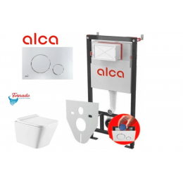 Инсталляция+унитаз: AlcaPlast AM101/1120+TREND унітаз підвісний з сидінням Soft-close, змив Tornado