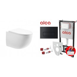 Инсталляция AlcaPlast AM101/1120 + M578+Унітаз підвісний Koller Pool Twist Tornado 3.0 Rimless з сидінням Soft Close дюропласт