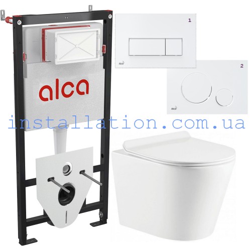 Инсталляция+унитаз: AlcaPlast AM101/1120+Koller Pool Round Rimless (RN ...